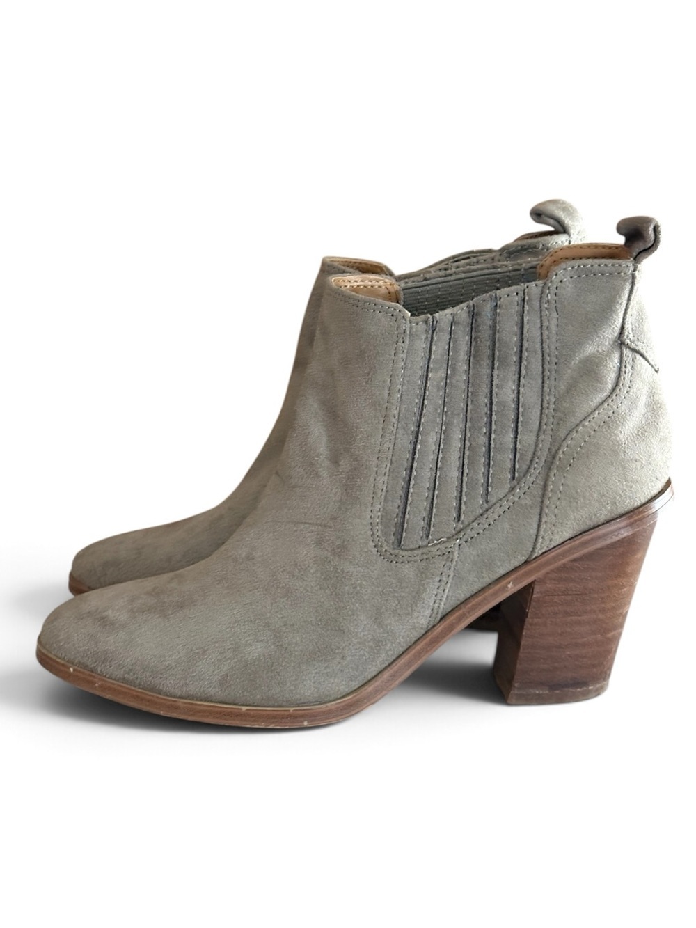 Nine West Tan Suede Heeled Ankle Boots